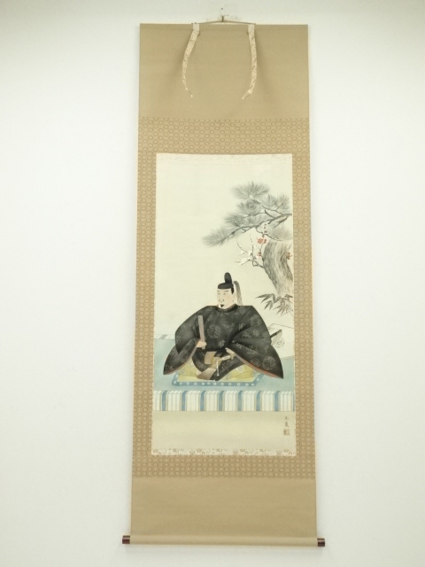 JAPANESE HANGING SCROLL / HAND PAINTED / MICHIZANE SUGAWARA 